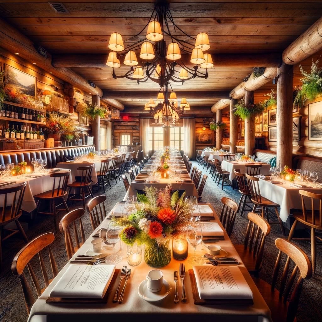 Elegant restaurant setting in Laurel Highlands designed for enhancing Google Business Profiles and customer reviews